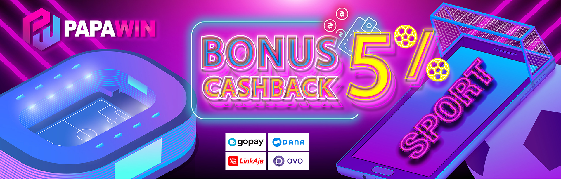 Bonus Cashback 5% Sports